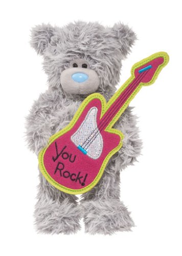 Tatty Teddy Bear You Rock W/guitar 9" By Douglas