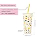 Kate Spade New York Insulated Tumbler with Reusable Straw, 20 Ounce Travel Cup, Citrus Twist