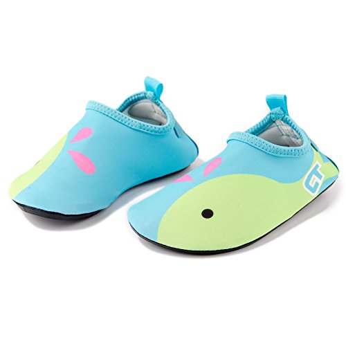 Kids Water Shoes Boys Skin Lightweight Swim Shoes Quick Drying Barefoot Aqua Socks for Pool Beach GBT1