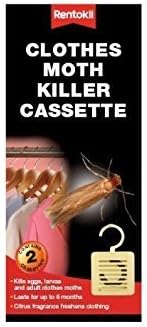 Pest Control Rentokil Moth Killer Hanging Unit Cassette Twin Pack Protects Clothes Citrus