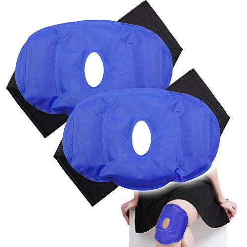 2 Knee Gel Ice Packs Reusable Hot and Cold Therapy, Great for for Knee Replacement Post Surgery Recovery, Pain Relief for Swelling, Sprains, Arthritis,Bruises, Joint Pain(9.6"X 6.5")