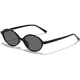 IKANOO Retro Oval Sunglasses for Women Men Fashion Small Oval Sunglasses 90’s Vintage Trendy Shades