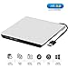 [Updated Version] External CD Drive, Botee USB 3.0 Portable CD DVD +/-RW Drive Slim DVD/CD ROM Rewriter Burner Writer, High Speed Data Transfer for Laptop/Macbook/Desktop/MacOS/Windows10/8/7 (White)