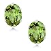 Gem Stone King 2.60 Cttw Green Peridot Stud Earrings For Women Men | 925 Sterling Silver | Gemstone Birthstone | Oval 8X6MM | Fine Jewelry Gifts for Her Mom Women Wife