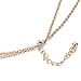 Genuiskids Jewelry Gemstone Rock Natural Crystal Quartz Healing Point Chakra Stone Gold-Plated Choker Pendant Necklace (White)