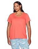 HUE Women's Plus Size Solid Short Sleeve V-Neck Sleep Tee