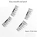 False Magnetic Eyelashes – No Glue, Mess-Free Reusable Lashes – Beautiful Natural Enhanced Eyes, Volumized Lashes (1 Pair, 4 Pcs) (small, black)