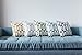 Mika Home Cotton Embroidery Geometric Links Accent Decorative Throw Pillow Cover Sofa Cushion Case for 18X18 inserts Grey White