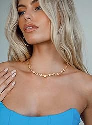 Aobei Pearl 18K Gold Chain Choker for Women