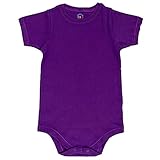 2T 3T 4T 5T 6T Toddler Bodysuit Short Sleeve Round Crew Neck - Purple