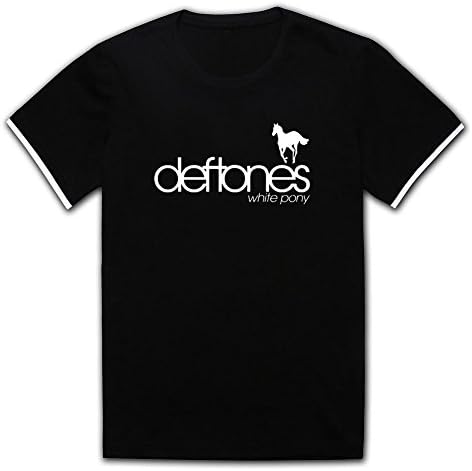 QLKJY Deftones Rock Band White Pony Hot Topic Mens O-Neck T-Shirt Black XL