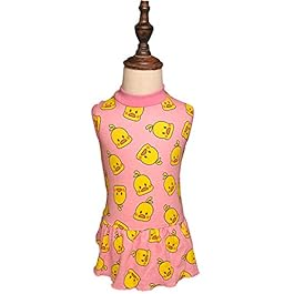 TONY HOBY Cute Duck Pet Clothes for Dog Dress Dog Cotton Sundress Cat Apparel for Small Medium Large Dog Adorable Pink