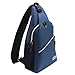 MOSISO Sling Backpack, Multipurpose Crossbody Shoulder Bag Travel Hiking Daypack, Teal, Medium