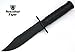 Snake Eye Tactical Serrated Blade 8.5 Inch Survival Knife Heavy Duty Stainless Steel with Kit & Nylon Sheath (Black)
