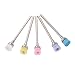 Anself 5pcs 2.35mm Professional Nail Art Drill Bit Random color Nail Drill Cleaning Brush Manicure Accessories