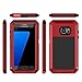 Galaxy S7 Case, Tomplus [Newest] Extreme Hard Luxury Aluminum Alloy Protective Metal Full-Body Rugged Holster Case with Built-in Gorilla Glass Screen Protector for Samsung Galaxy S7 (Red)