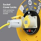 SLx 110V 50m Industrial Extension Lead Cable Reel 2 Socket Thermal Cut Out 16A view 4