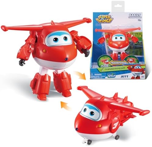 Super Wings Toys, Jett Transformer Toys Inch, Airplane Toy for