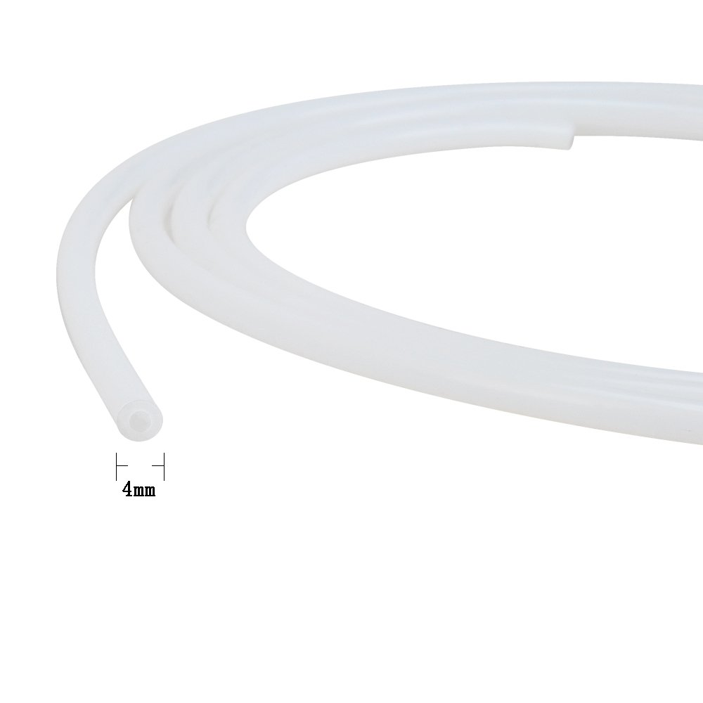 HUICAO Teflon PTFE Tube OD 4mm ID 2mm for Chemical Electrical Medical Equipment (13.12-feet-Long)