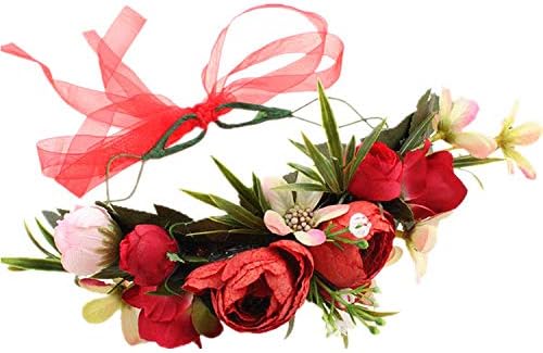 Amazon Com Handmade Boho Wedding Flower Headband Hair Wreath Halo