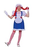 Raggedy Ann Rag Doll Kids Halloween Costume size Large 12-14