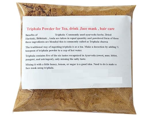 SJH Organics Triphala Powder for Tea, Drink,face mask, Hair Care- 25 Grams