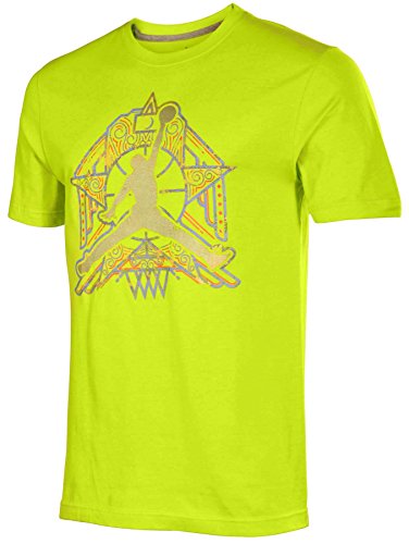 Jordan Men's Nike Crescent City Jumpman T-Shirt-Venom Green-XL