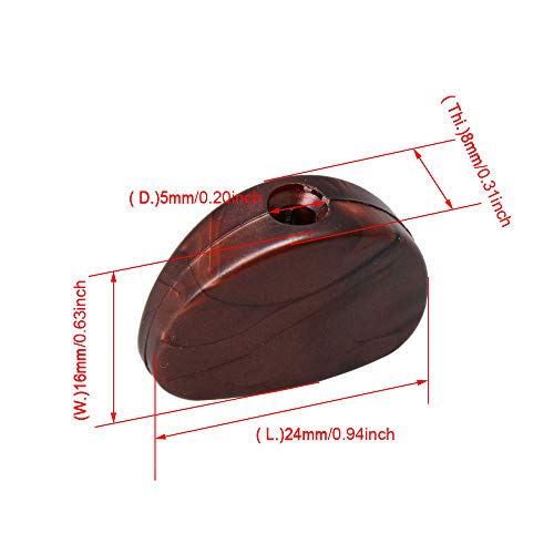image for BQLZR Red Pearl Universal Guitar Tuner Machine Head Semicircle Buttons