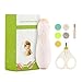 Baby Nail File and Upgraded Safe Baby Nail Clipper -Baby Safety Nail Scissors and Electric Baby Nail Trimmer for Newborn Or Toddler Toes and Fingernails and Perfect Baby Shower Gift (Pink)