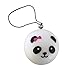 panda bear bun with pink bow squishy cellphone charm by Kawaii