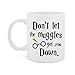 Don't Let The Muggles Get You Down - 11 Oz White Ceramic Glossy Mug With Large C-handle (Microwave and Dishwasher Safe)