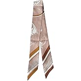 JERLA 100% Mulberry silk Scarf Head Hair Ribbon Handbag Handle wrap Tie Bundle Neckerchief Scarf for women
