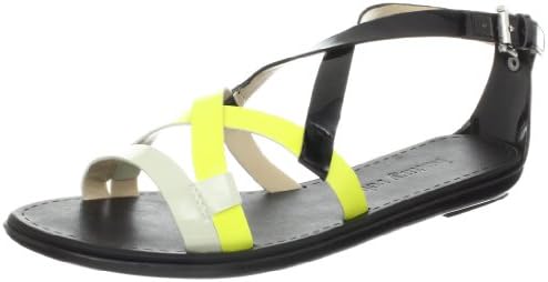 Luxury Rebel Women's Swing Sandal,Lemon Yellow,37.5 EU/7.5 M US