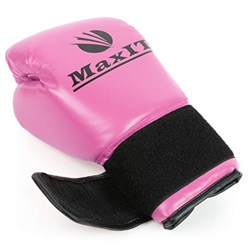 MaxIT Boxing Training Gloves for Kickboxing Punching Bag Mitt Sparring MMA Muay Thai or Fighting Sports - Pink 14oz