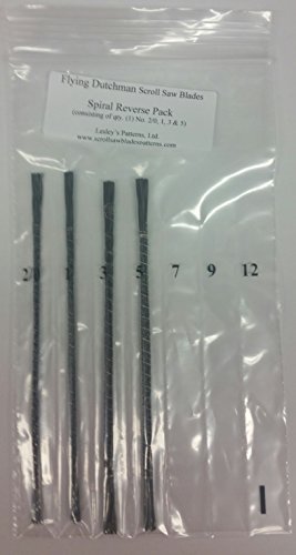 4 Dozen Spiral Reverse Flying Dutchman Scroll Saw Blades Variety Intro Pack