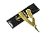 GOLD METALLIC Professional Barber Straight Edge Razor - Swing Lock Disposable Close Shaving Men's Manual Shaver - Made of Stainless Steel with Easy Blade Replacement Mechanism