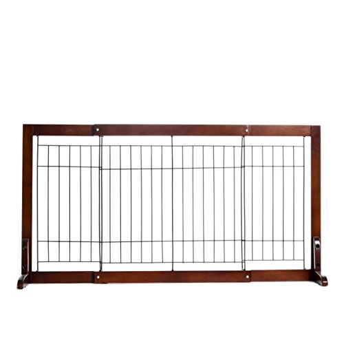 Buy MAGIC UNION Extra Wide Wood Walk Through Freestanding Pet Gate