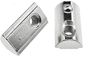 Odinest 3030 Series M5 T Slot Nuts Roll-in Spring Ball Loaded Elastic Nuts 12 Pack Carbon Steel for 3030 Series Aluminum Extrusion Profile Rail with 8mm Slot for 3D Printer