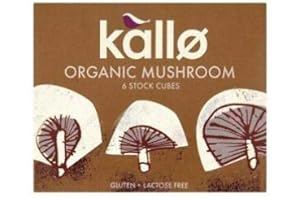 Kallo Organic Mushroom 6 Stock Cubes ( Gluten + Lactose Free ), 66g