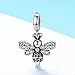 Beauty Bee Charm 925 Sterling Silver Honeybee Crystal Bead for DIY Bracelet or Necklace