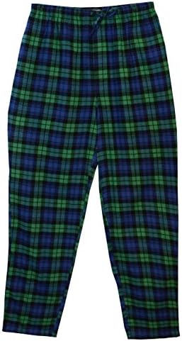 State O Maine Big and Tall Tartan Flannel Lounge Pant (Green 3X-T)