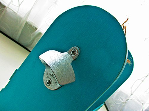 Bottle Opener, Wooden Tote Caddy, Distressed Teal, Shabby Chic, Barware, Beach Decor, Tool Box, Storage Caddy, Catchall, Rustic, Cottage, Storage, Organization