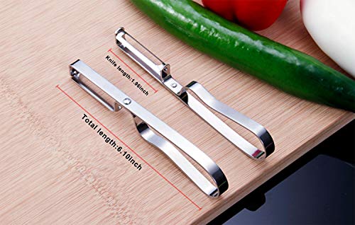 JPNK Stainless Steel Peeler, Swivel Vegetable Peeler Corer Fruit Peel Knife 4 Pieces Set