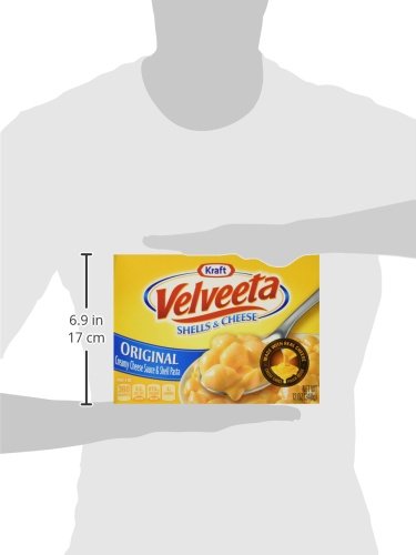 VELVEETA SHELLS AND CHEESE MAC, 1 BOX, FOR EASY DINNER OR DINNER SIDES, ORIGINAL FLAVOR, MADE WITH REAL CHEESE, 12 OZ