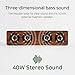 SEVIZ Four Retro Wireless Bluetooth Speaker, 40W Stereo Sound, Bluetooth 5.0 with 4 Hours Playback, Portable Speaker, for Home, for Outdoor, for Travel, FM Radio, 10m Wireless Range, Wooden Speakerthumb 1