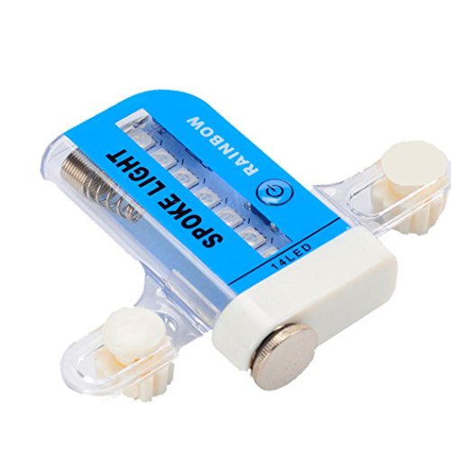 DZT1968 Cycling Bike Bicycle Tire Valve 14 Led Flash Spoke Wheel Light 30 Kinds Flash Include Battery (Blue)