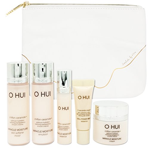 Ohui Miracle Moisture Miniature Kit 5-piece Special Gift Set , Cosmetic Pouch 1ea
