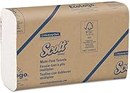 Scott Multifold Paper Towels (03650) with Fast-Drying Absorbency Pockets, White, 12 Packs of 250 Sheets (3, 00