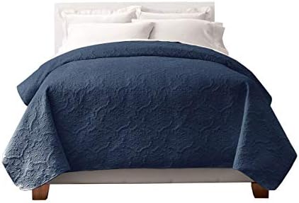 Regal Home Collections English Manor Lacey Pinsonic Quilt (Full/Queen) - Assorted Colors (Navy)