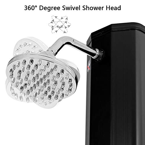 image for Giantex 7.2Ft 9.3 Gallon 2-Section Solar Heated Shower W/Shower Head O